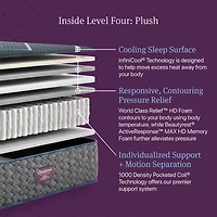 Beautyrest World Class Level Four 13.5" Plush Tight Top - Mattress + Adjustable Base
