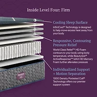 Beautyrest World Class Level Four 13.5" Firm Tight Top - Mattress + Adjustable Base