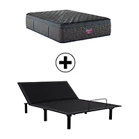 Beautyrest World Class Level Four 16.25" Firm Pillow Top - Mattress + Adjustable Base