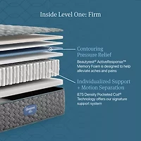 Beautyrest Level One 13" Firm Tight Top - Mattress + Adjustable Base
