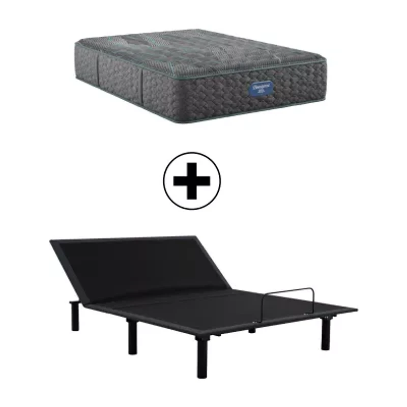 Beautyrest Level Two 14" Plush Tight Top - Mattress + Adjustable Base