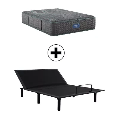 Beautyrest Level Two 14" Medium Tight Top - Mattress + Adjustable Base