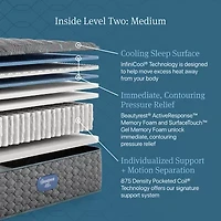 Beautyrest Level Two 14" Medium Tight Top - Mattress + Adjustable Base