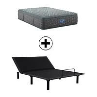 Beautyrest Level One 14.25" Medium Pillow Top - Mattress + Adjustable Base