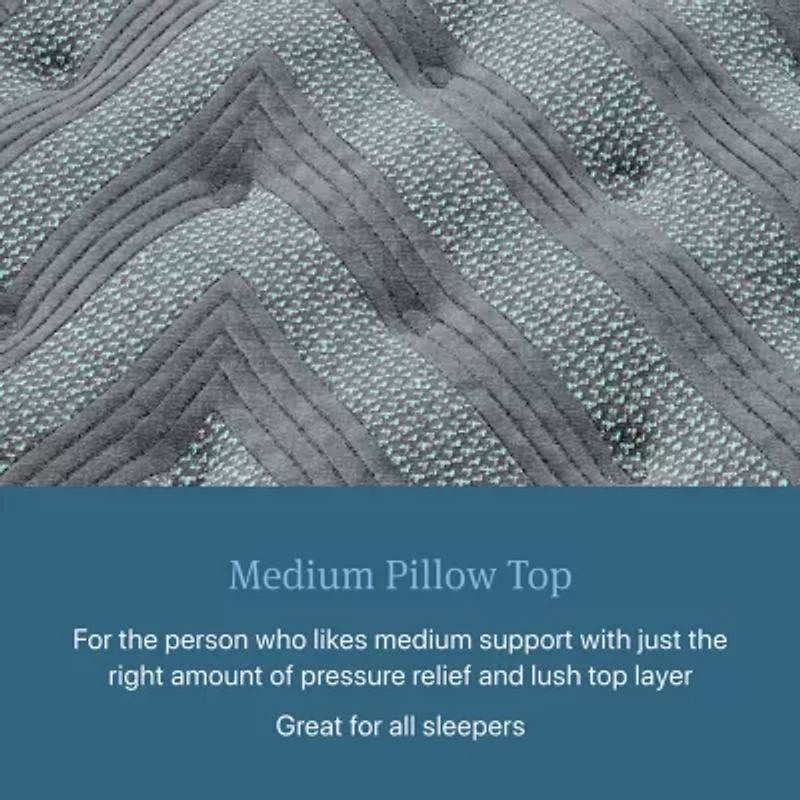 Beautyrest Level One 14.25" Medium Pillow Top - Mattress + Adjustable Base