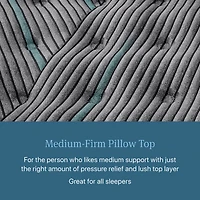 Beautyrest Level Two 14.75" Medium Pillow Top - Mattress + Adjustable Base