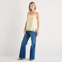 a.n.a Womens Sweetheart Neck Sleeveless Lace Trim Camisole