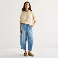 a.n.a Womens Crew Neck Short Sleeve Pullover Sweater