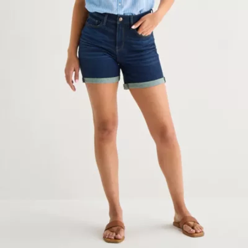 a.n.a Womens High Rise Denim Short
