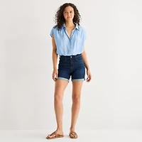 a.n.a Womens High Rise Denim Short