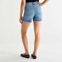 a.n.a Embellished Womens High Rise 5" Denim Short