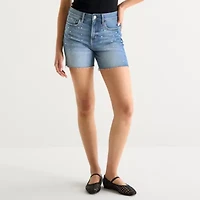 a.n.a Embellished Womens High Rise 5" Denim Short