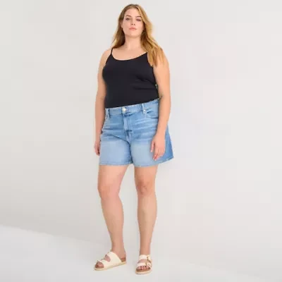 a.n.a A Line Womens 5" Highest Rise Plus Denim Short