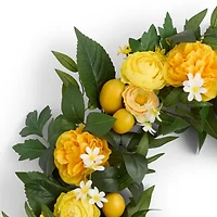 Linden Street Yellow Lemon Wreath