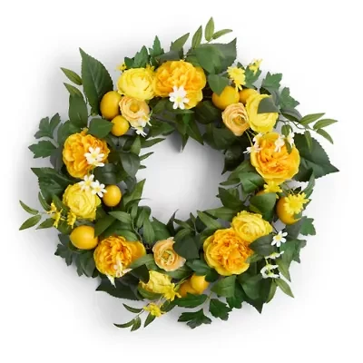 Linden Street Yellow Lemon Wreath
