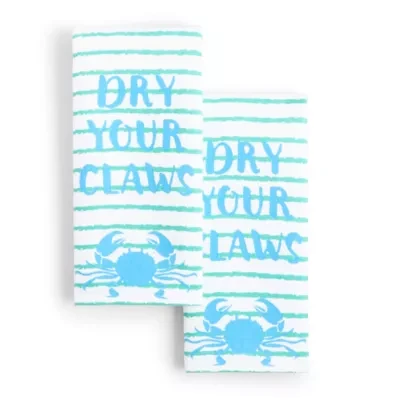 Homewear Coastal Dry Your Claws 2-pc. Kitchen Towel Set
