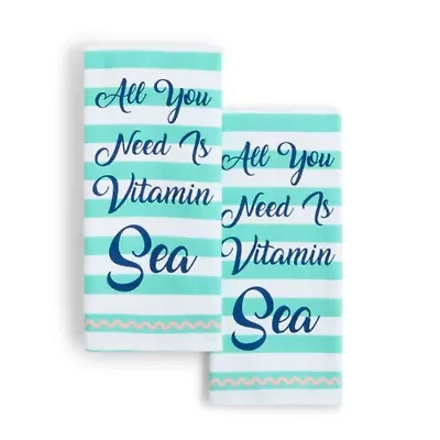 Homewear Coastal Vitamin Sea 2-pc. Kitchen Towel Set