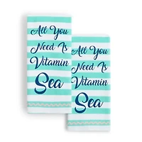 Homewear Coastal Vitamin Sea 2-pc. Kitchen Towel Set