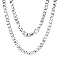 Steeltime Mens Stainless Steel 24 Inch Curb Chain Necklace