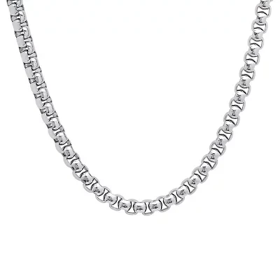 Steeltime Mens Stainless Steel 24 Inch Link Chain Necklace