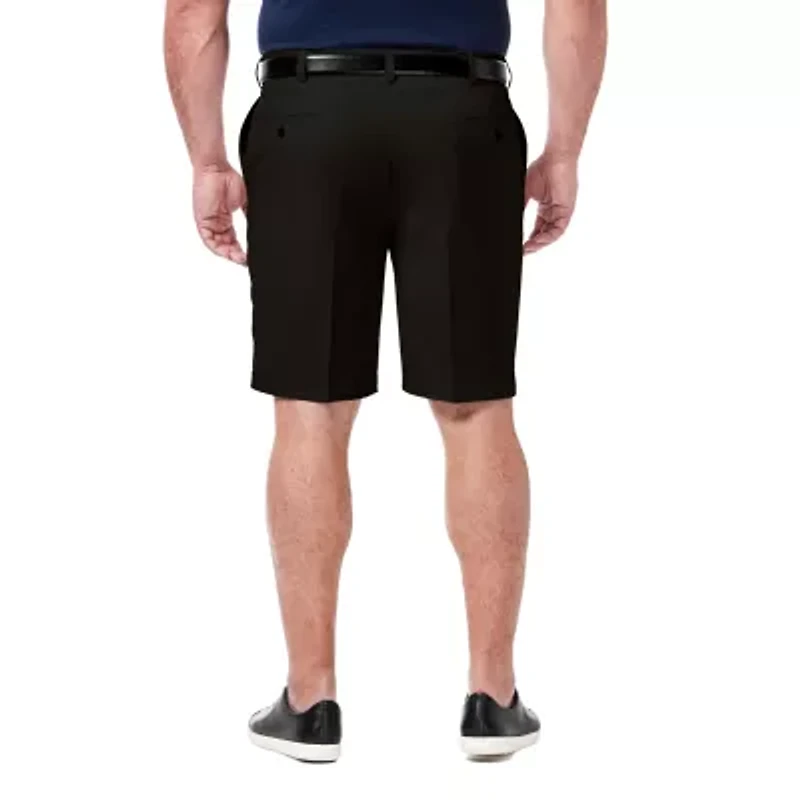Haggar Cool 18 Pro Expandable Waist Mens 9 1/2" Big and Tall Stretch Fabric Moisture Wicking Quick Dry Chino Short