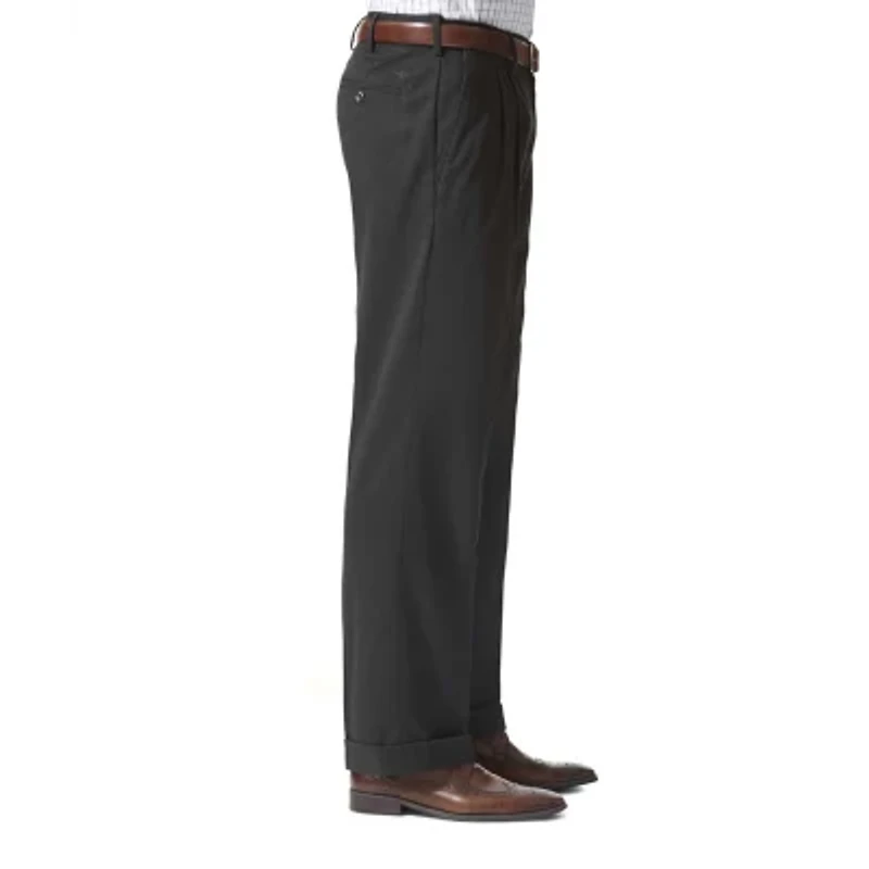 Dockers Comfort Khaki Mens Waistband Relaxed Fit Dress Pleated Pant