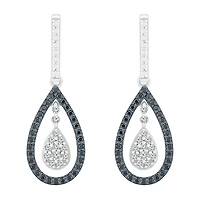 Womens 1/ CT. T.W. Natural Diamond Sterling Silver Pear Drop Earrings
