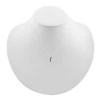 Womens Diamond Accent Natural Black Diamond Sterling Silver 18 Inch Pendant Necklace