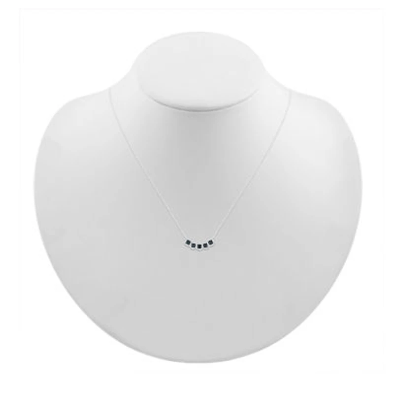 Womens 1/2 CT. T.W. Natural Black Diamond Sterling Silver 18 Inch Pendant Necklace