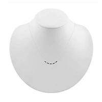 Womens 3/4 CT. T.W. Natural Black Diamond Sterling Silver Curved 18 Inch Pendant Necklace