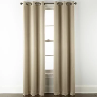 Regal Home Delaney Diamond Grommet Top Embossed Blackout Set of 2 Curtain Panel