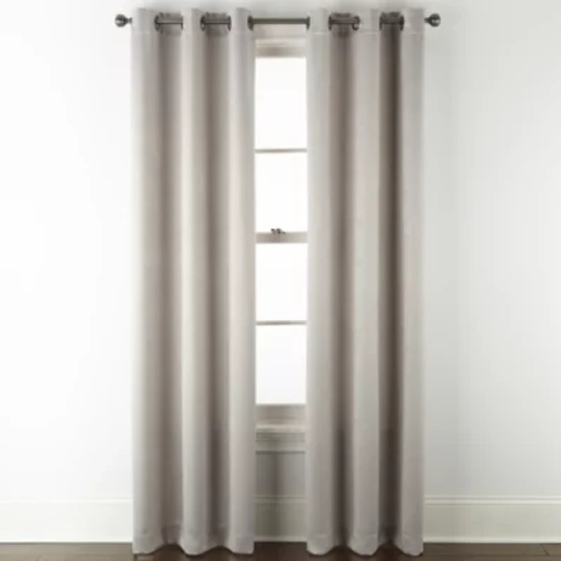 Regal Home Delaney Diamond Grommet Top Embossed Blackout Set of 2 Curtain Panel