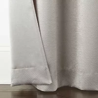 Regal Home Delaney Diamond Grommet Top Embossed Blackout Set of 2 Curtain Panel