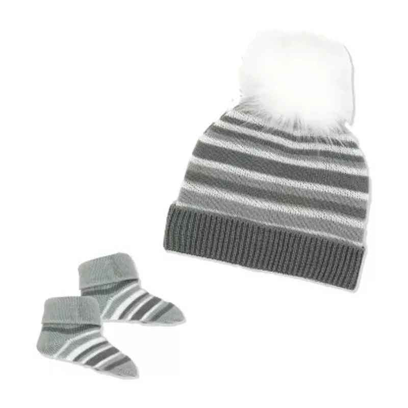 3 Stories Trading Company Baby Knit Hat & Booties - 3 Pieces
