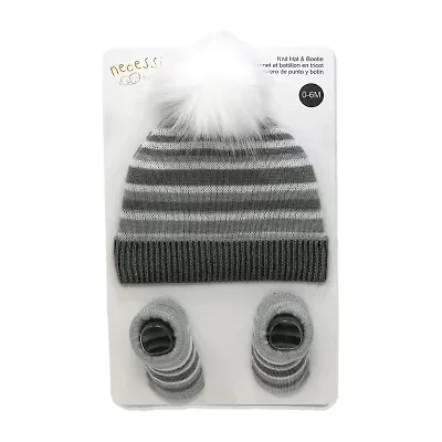 3 Stories Trading Company Baby Knit Hat & Booties - 3 Pieces