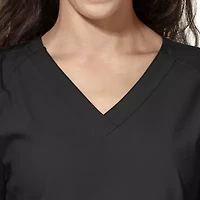 Wink® W123 Stylized Womens Plus V Neck Short Sleeve Moisture Wicking Wrinkle Resistant Quick Dry Scrub Top