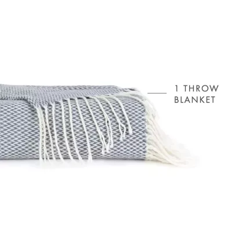 Casual Comfort Herringbone Lightweight Throw