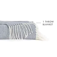 Casual Comfort Herringbone Lightweight Throw