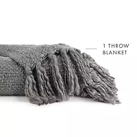 Casual Comfort Slub Yarn Washable Midweight Throw