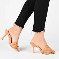 Journee Collection Raquelah Womens Round Open Toe Stiletto Heel Pumps