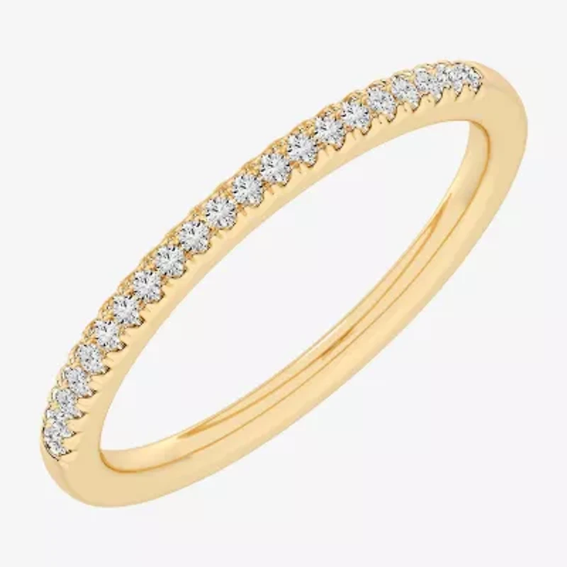 G-H / Si1-Si2) Womens 1/ CT. T.W. Lab Grown White Diamond 14K Gold Wedding Band