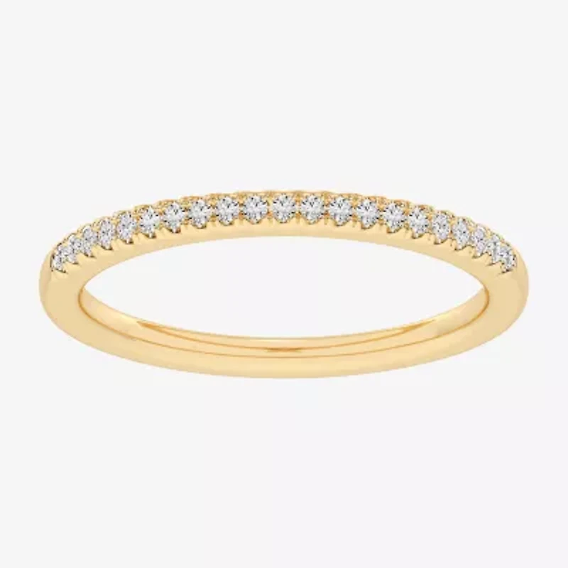 G-H / Si1-Si2) Womens 1/ CT. T.W. Lab Grown White Diamond 14K Gold Wedding Band
