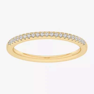 G-H / Si1-Si2) Womens 1/ CT. T.W. Lab Grown White Diamond 14K Gold Wedding Band