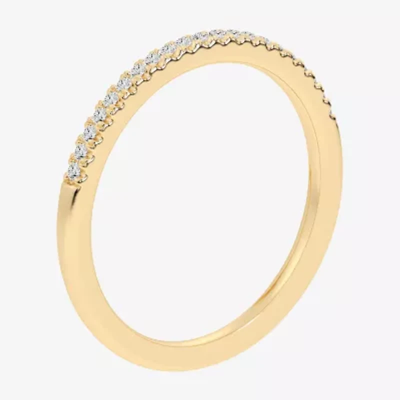 G-H / Si1-Si2) Womens 1/ CT. T.W. Lab Grown White Diamond 14K Gold Wedding Band