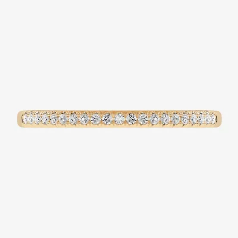 G-H / Si1-Si2) Womens 1/ CT. T.W. Lab Grown White Diamond 14K Gold Wedding Band
