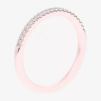 G-H / Si1-Si2) Womens 1/ CT. T.W. Lab Grown White Diamond 14K Rose Gold Wedding Band