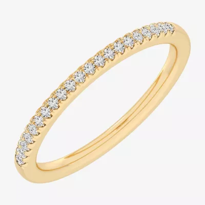 G-H / Si1-Si2) Womens 1/ CT. T.W. Lab Grown White Diamond 14K Gold Wedding Band