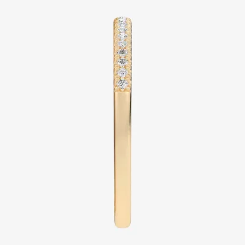 G-H / Si1-Si2) Womens 1/ CT. T.W. Lab Grown White Diamond 14K Gold Wedding Band