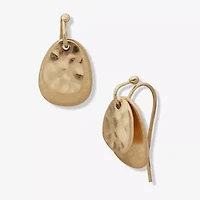 a.n.a Gold Tone Womens Round Drop Earrings