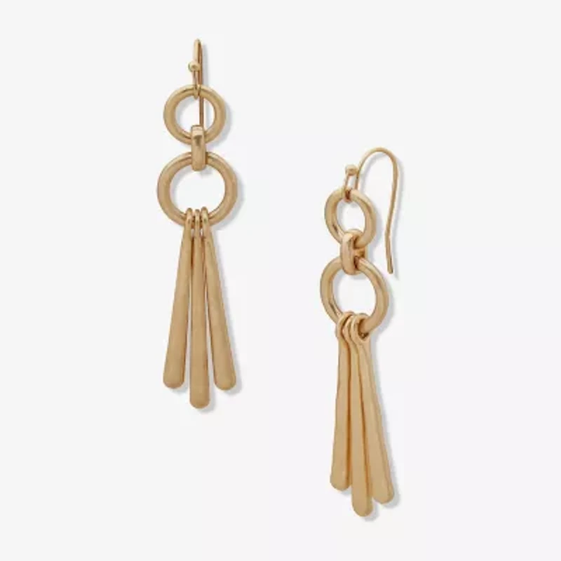 a.n.a Gold Tone Womens Round Drop Earrings